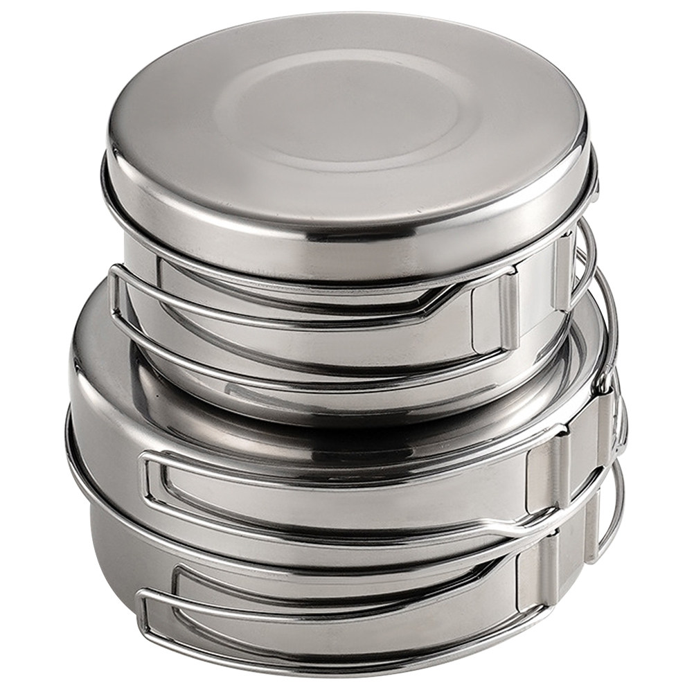 Camping Cooking Sets - 1Set Outdoor Stainless Steel Camping Cookware
