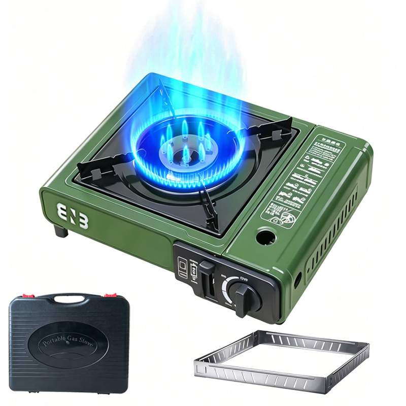 Camping Cooking Kit Box - Portable Butane Stove, Compact Outdoor Camping