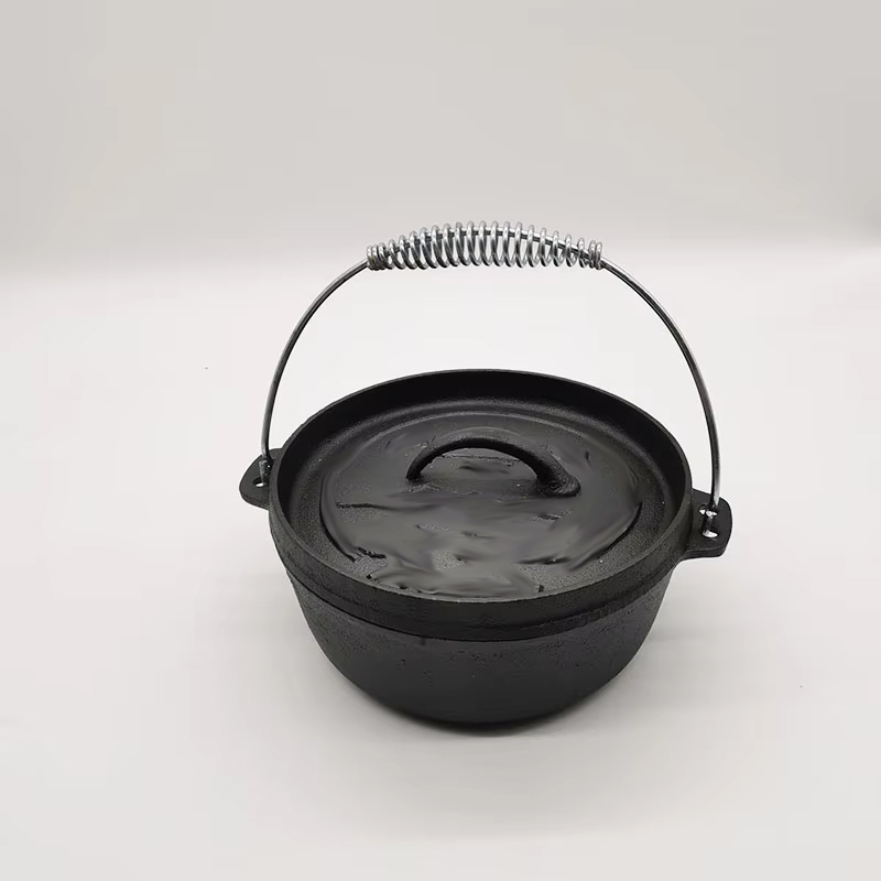 Camp Dutch Oven Cast - 2QT Cast Iron Camp Dutch Oven