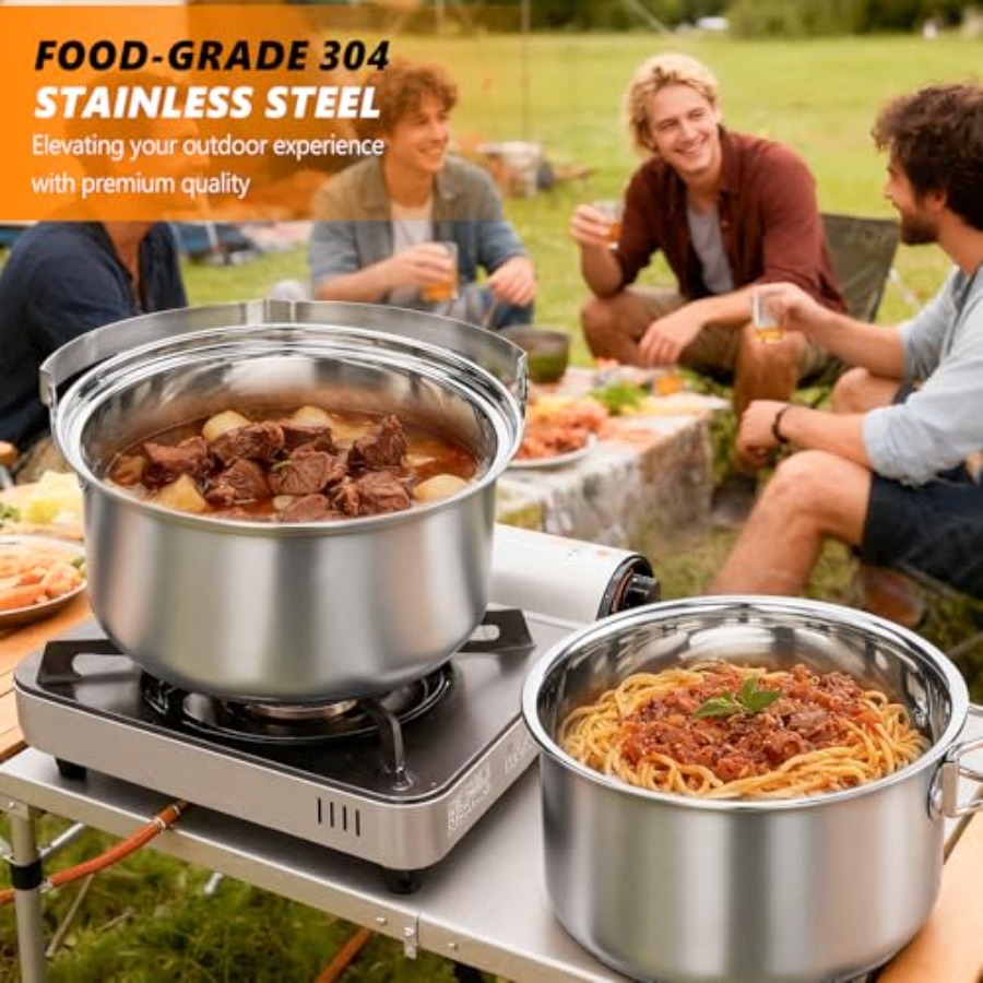 Camping Cookware Set, Lightwei - Nesting Camping Cooking Set review and price