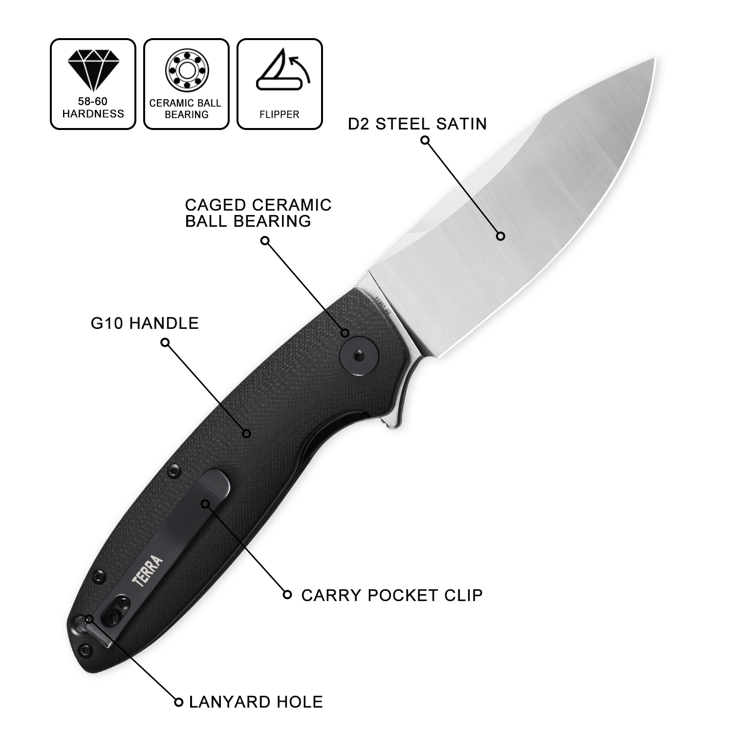 Petrified Fish PFB01 Folding K - Camping Cooking Knife review and price