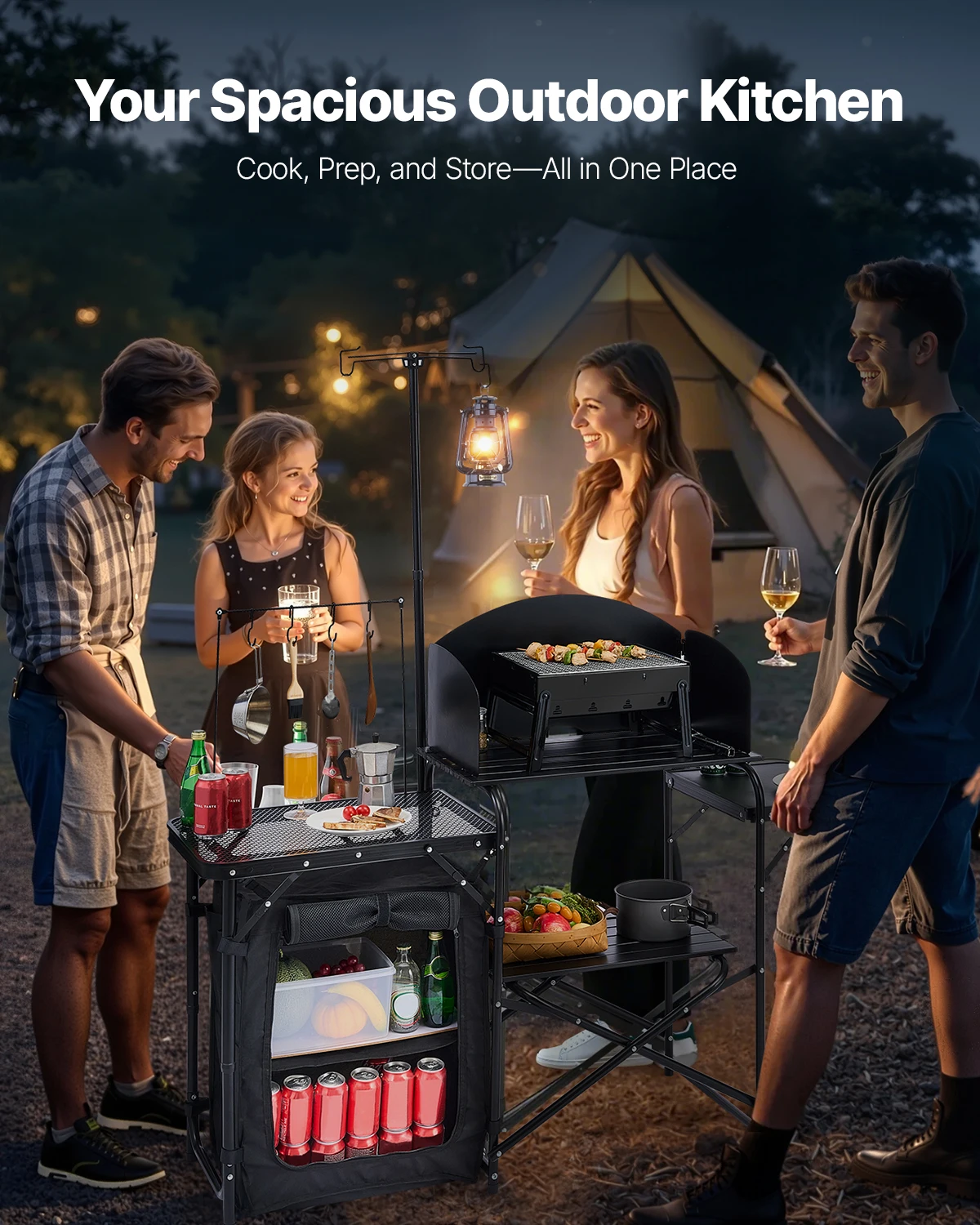 Folding Camping Table Outdoor  - Camping Cooking Cupboard review and price