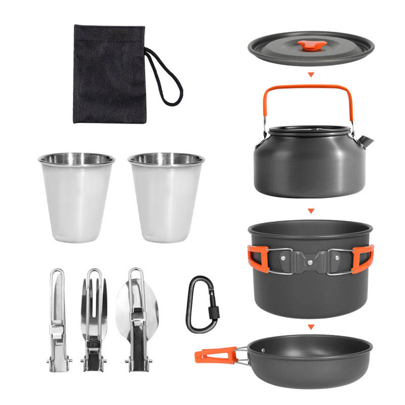 DS-308 Outdoor large capacity  - Nesting Camping Cooking Set review and price