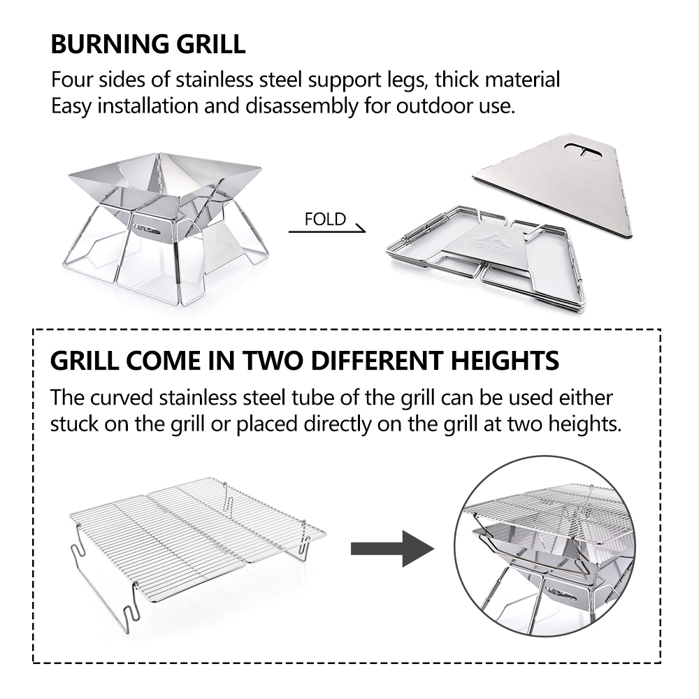 Widesea Windproof Wood-Burning - Camping Cooking Griddle review and price