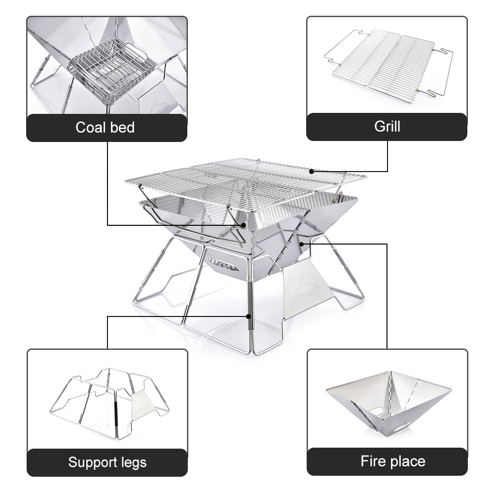 Widesea Windproof Wood-Burning - Camping Cooking Griddle review and price