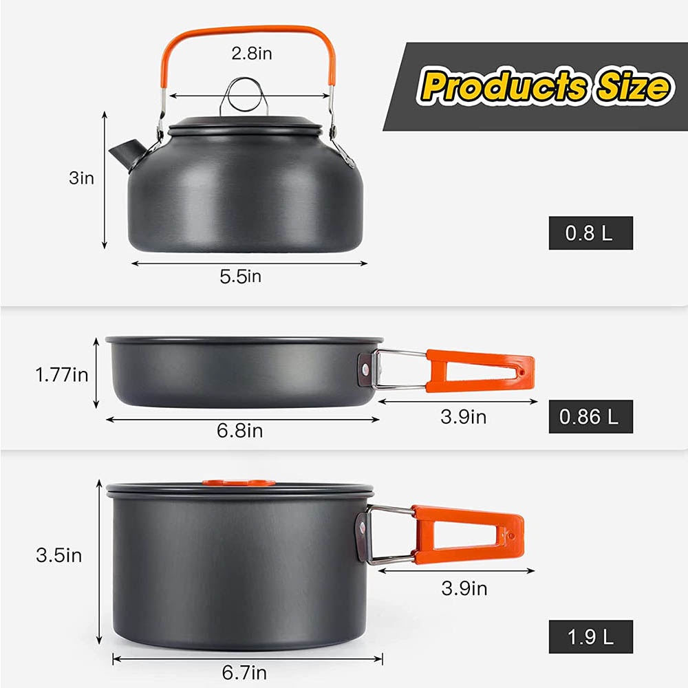 Outdoor Camping Cooking Set, N - Nesting Camping Cooking Set review and price