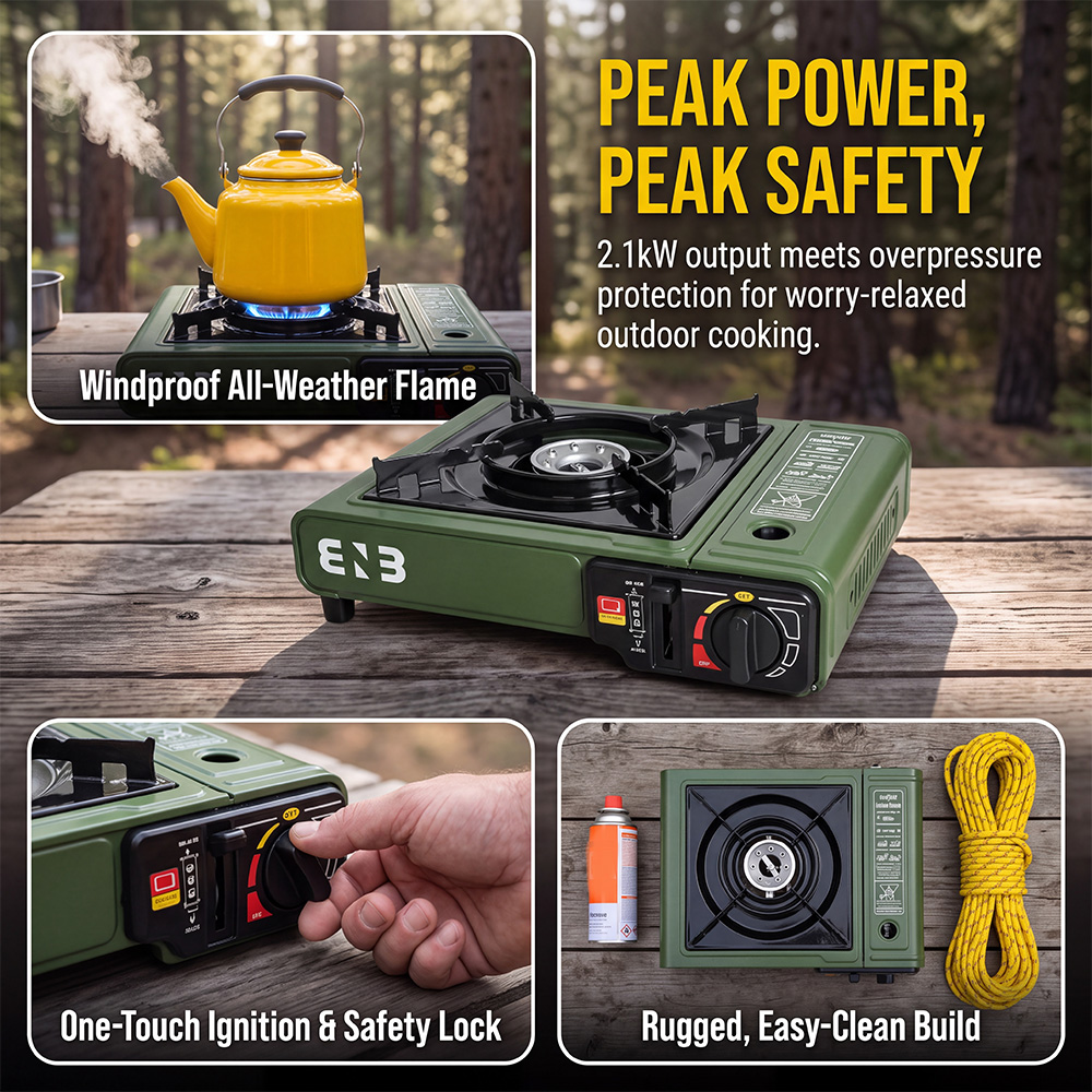 Portable Butane Stove, Compact - Camping Cooking Kit Box review and price