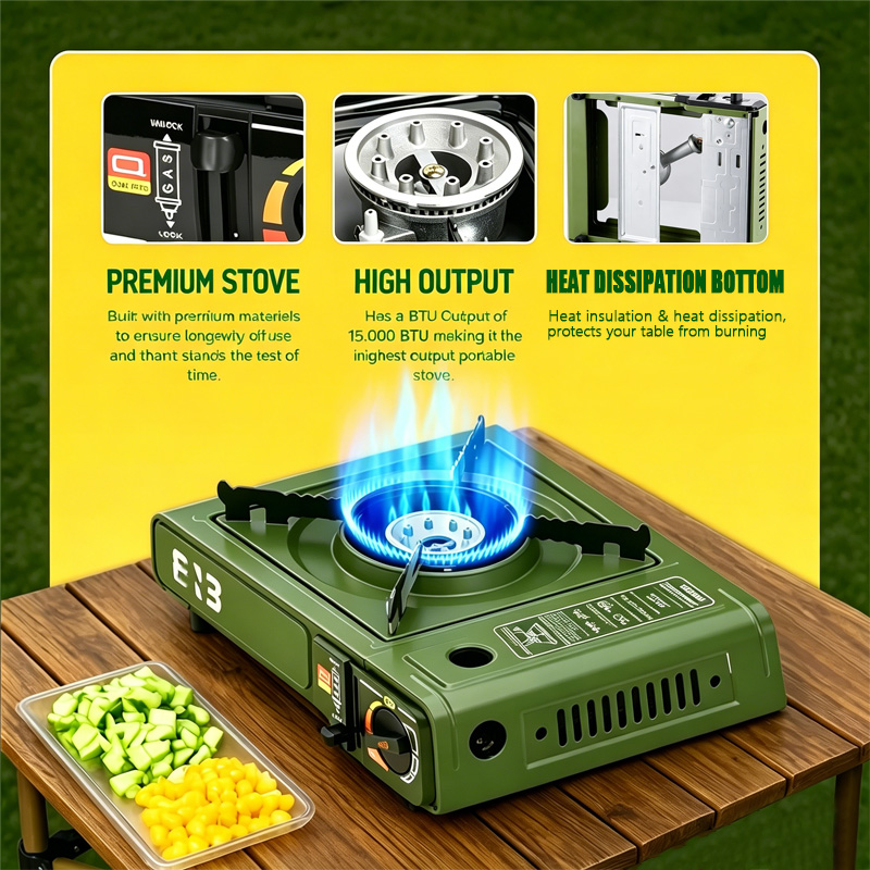 Portable Butane Stove, Compact - Camping Cooking Kit Box review and price