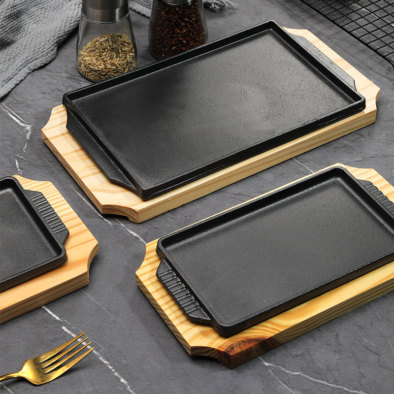 Cast Iron Teppanyaki Grill Pla - Camping Cooking Griddle review and price