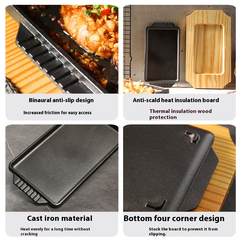Cast Iron Teppanyaki Grill Pla - Camping Cooking Griddle review and price