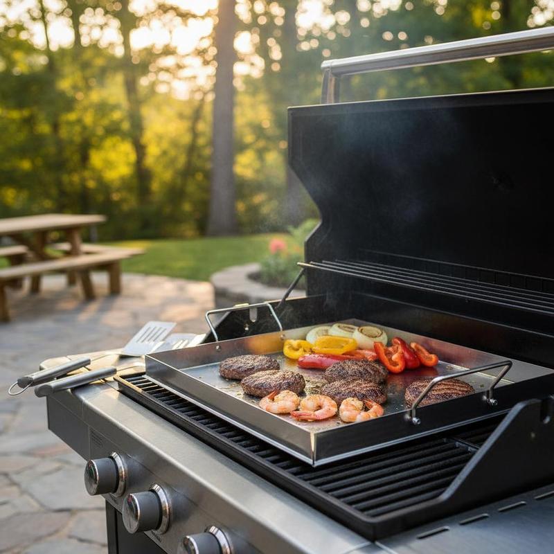 Universal Flat Top Griddle 18x - Camping Cooking Griddle review and price