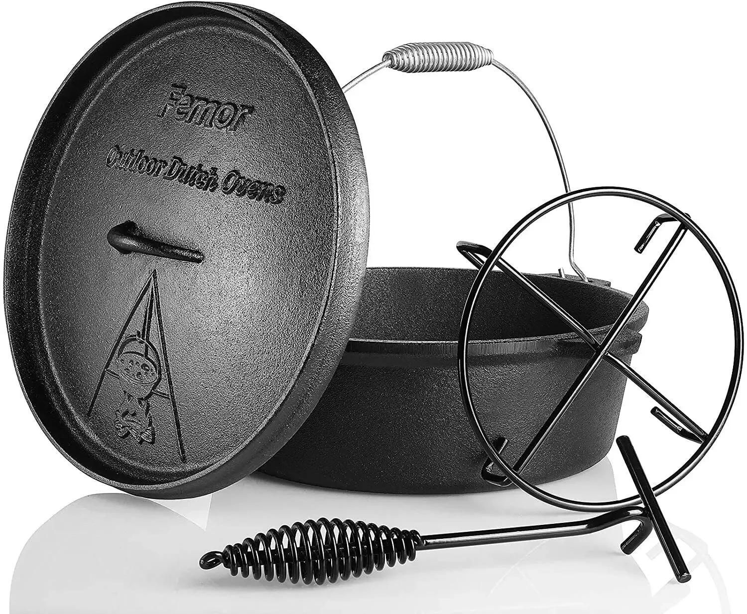Femor Dutch Oven Cast Iron 5,8 - Camp Dutch Oven Cast review and price