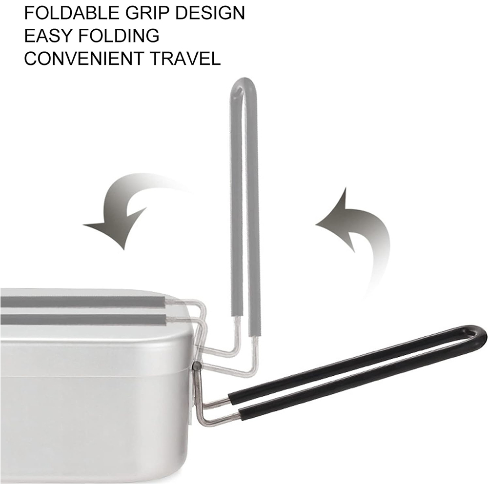 800ML Aluminum Lunch Boxes Out - Camping Cooking Kit Box review and price