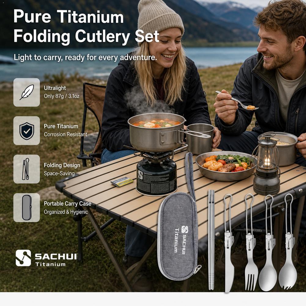 Titanium Camping Spork Cutlery - Camp Spork Set review and price