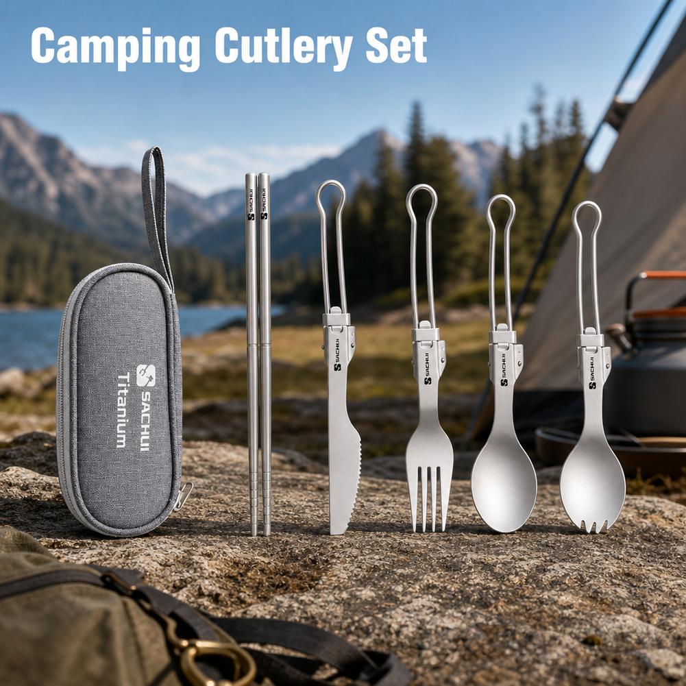 Titanium Camping Spork Cutlery - Camp Spork Set review and price