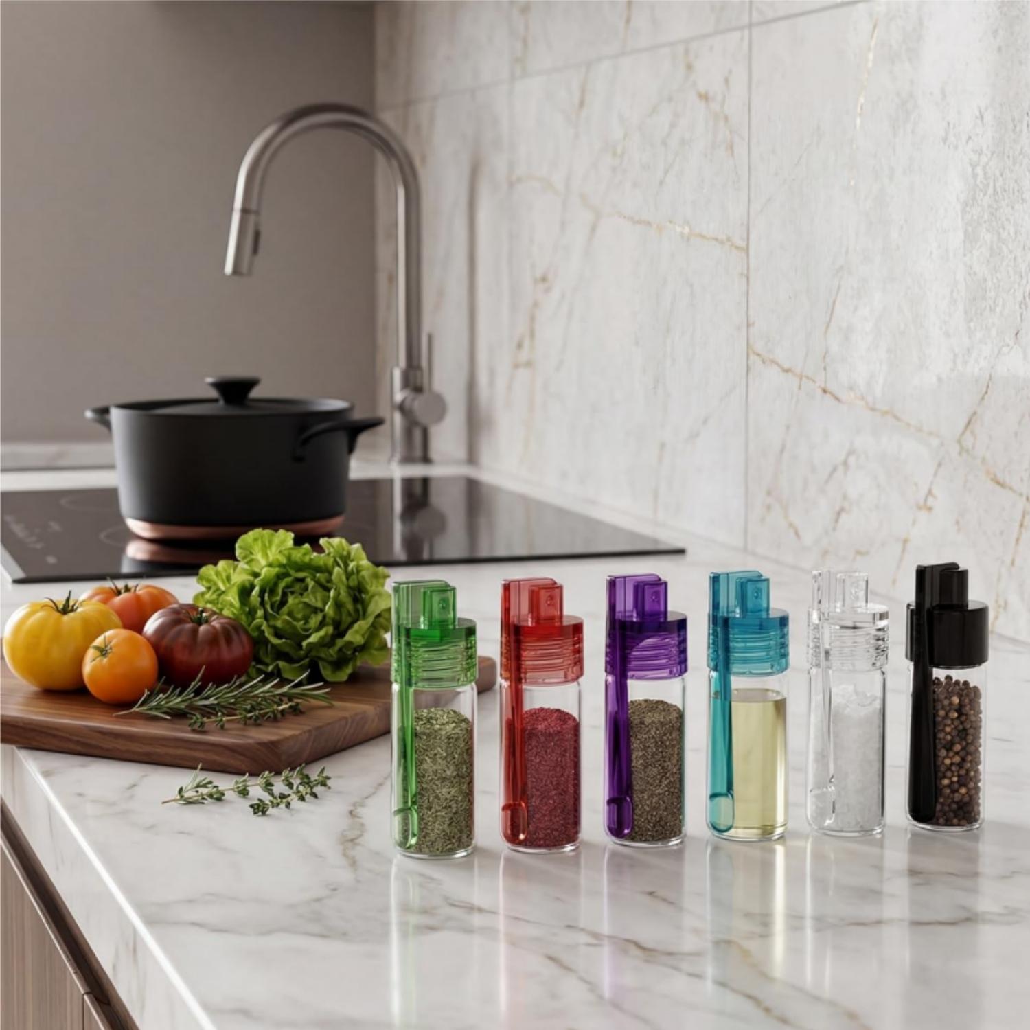 6PCS Travel Spice Containers w - Camping Cooking Kit Box review and price