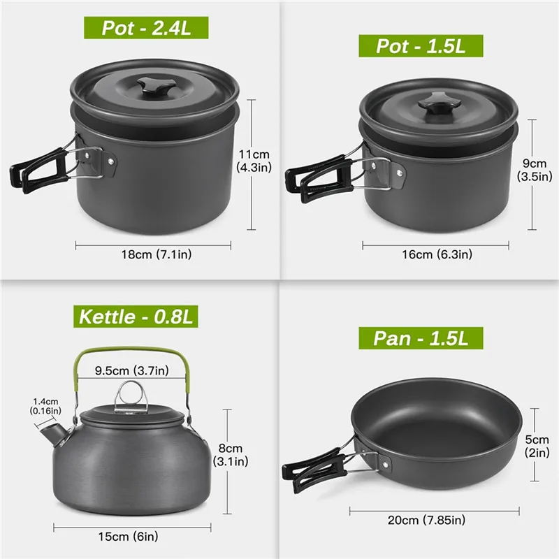 Portable Camping Cookware Set  - Nesting Camping Cooking Set review and price