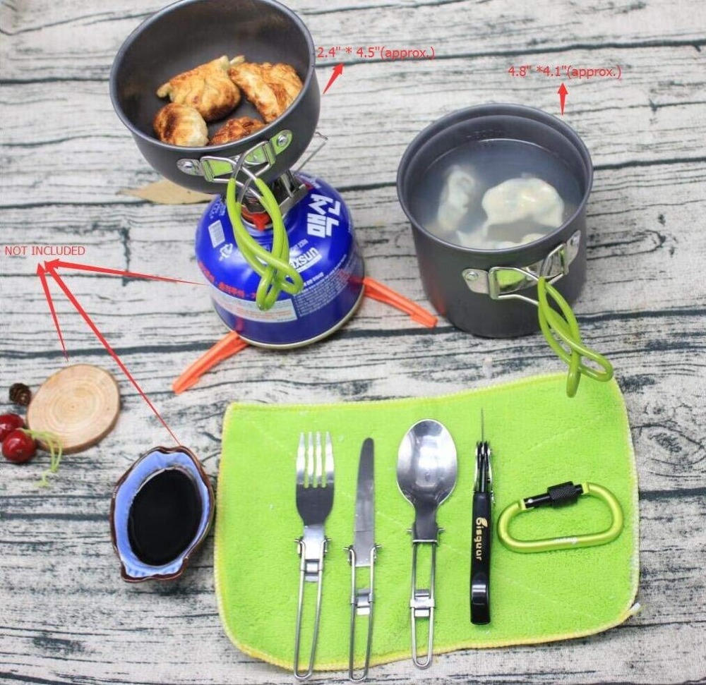 12-17Pcs Camping Cookware Stov - Camp Spork Set review and price