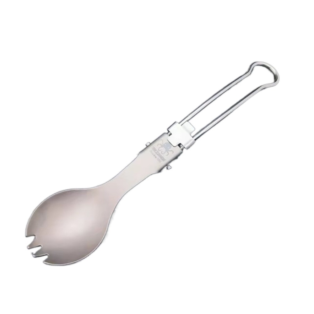 Half Polished Titanium Folding - Camp Spork Set review and price