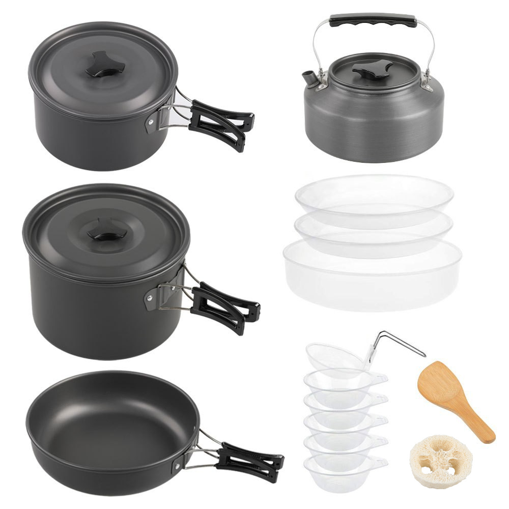 Outdoor large cooking set, 2-4 - Nesting Camping Cooking Set review and price