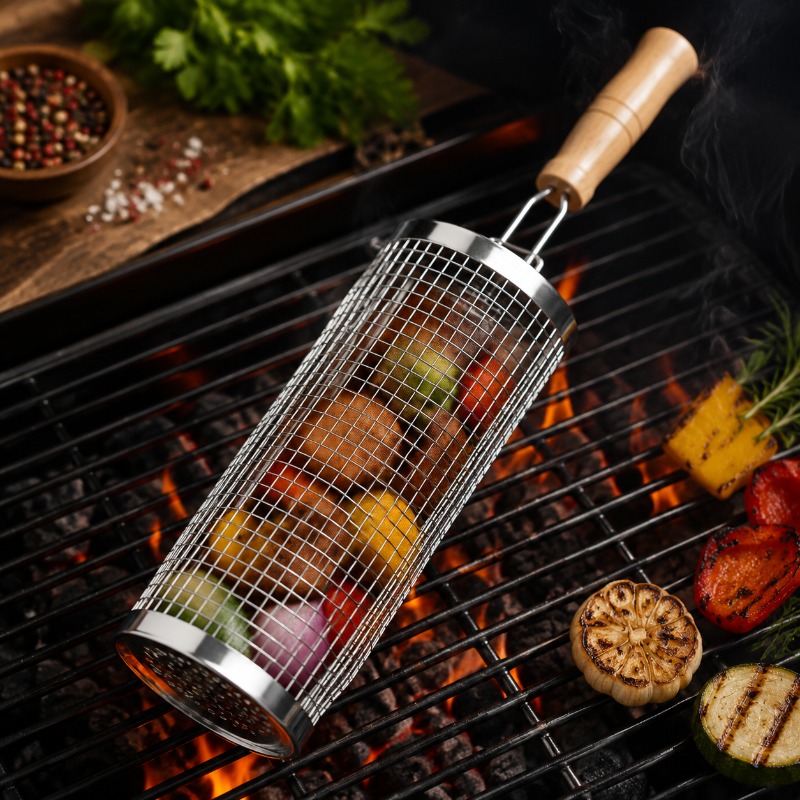 Round Barbecue Grill Basket Se - Camping Cooking Griddle review and price