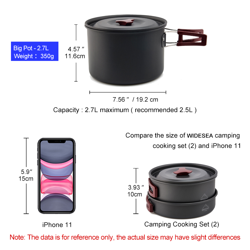 Widesea Camping Cookware Set O - Camping Cooking Kit Box review and price