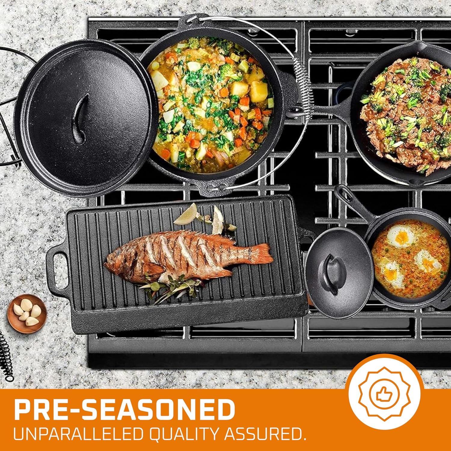 Camping Cooking Set Of 7. Pre  - Camp Dutch Oven Cast review and price