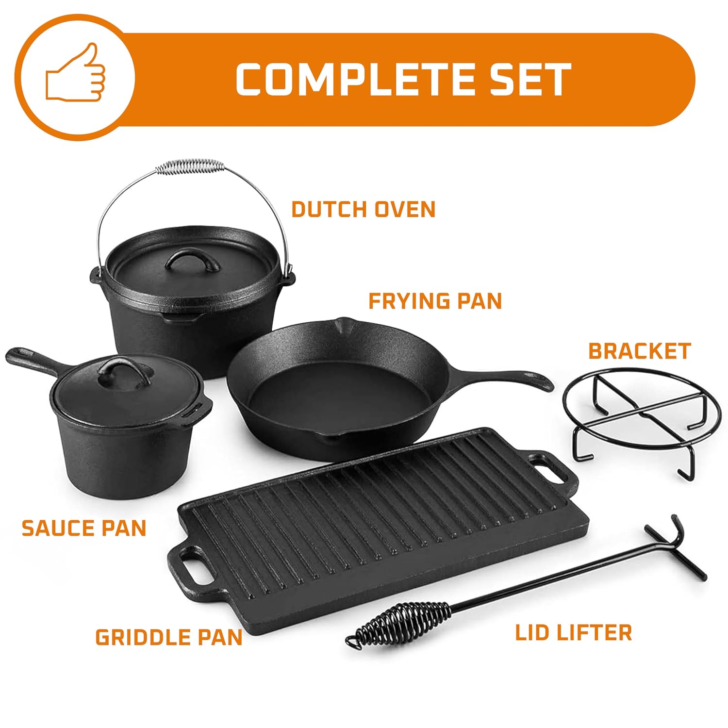 Camping Cooking Set Of 7. Pre  - Camp Dutch Oven Cast review and price