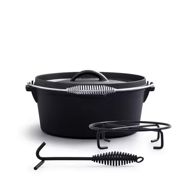 Cast Iron Dutch Pot Uncoated T - Camp Dutch Oven Cast review and price