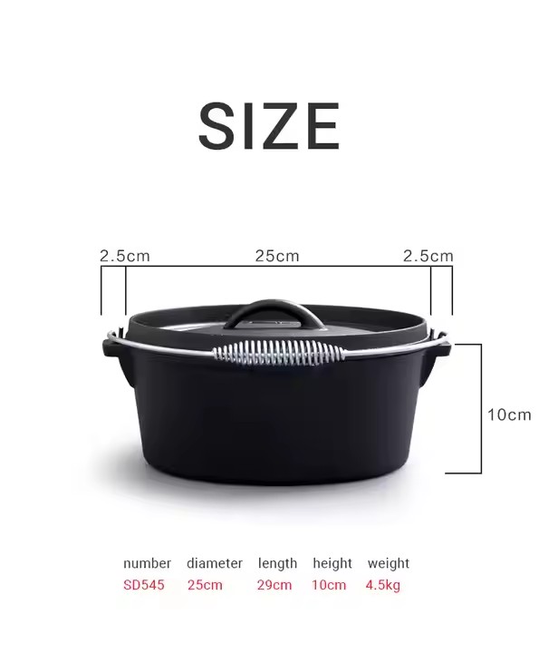 Cast Iron Dutch Pot Uncoated T - Camp Dutch Oven Cast review and price