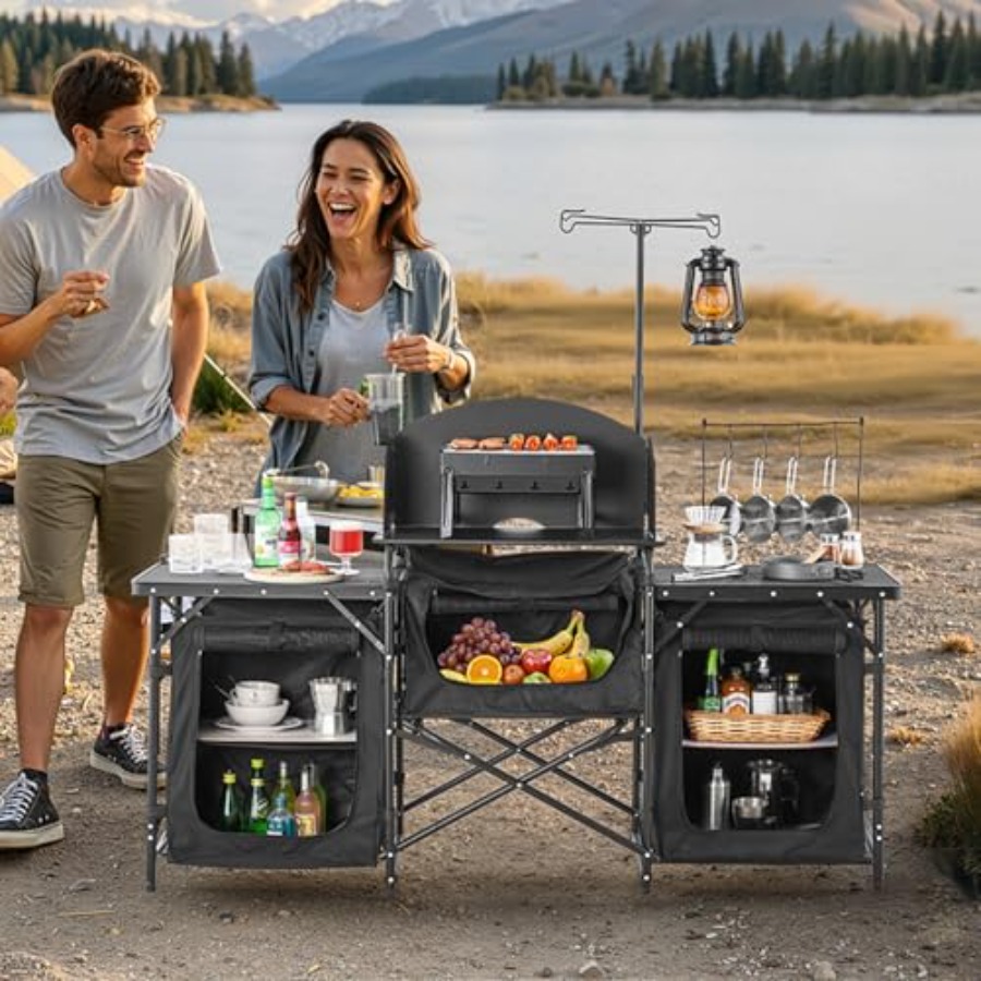 Camping Kitchen Table, Outdoor - Camping Cooking Cupboard review and price
