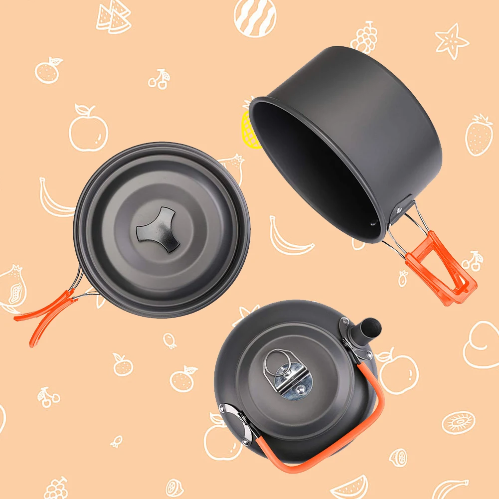 Camping Cookware Kit Kettle Po - Camping Cooking Sets review and price