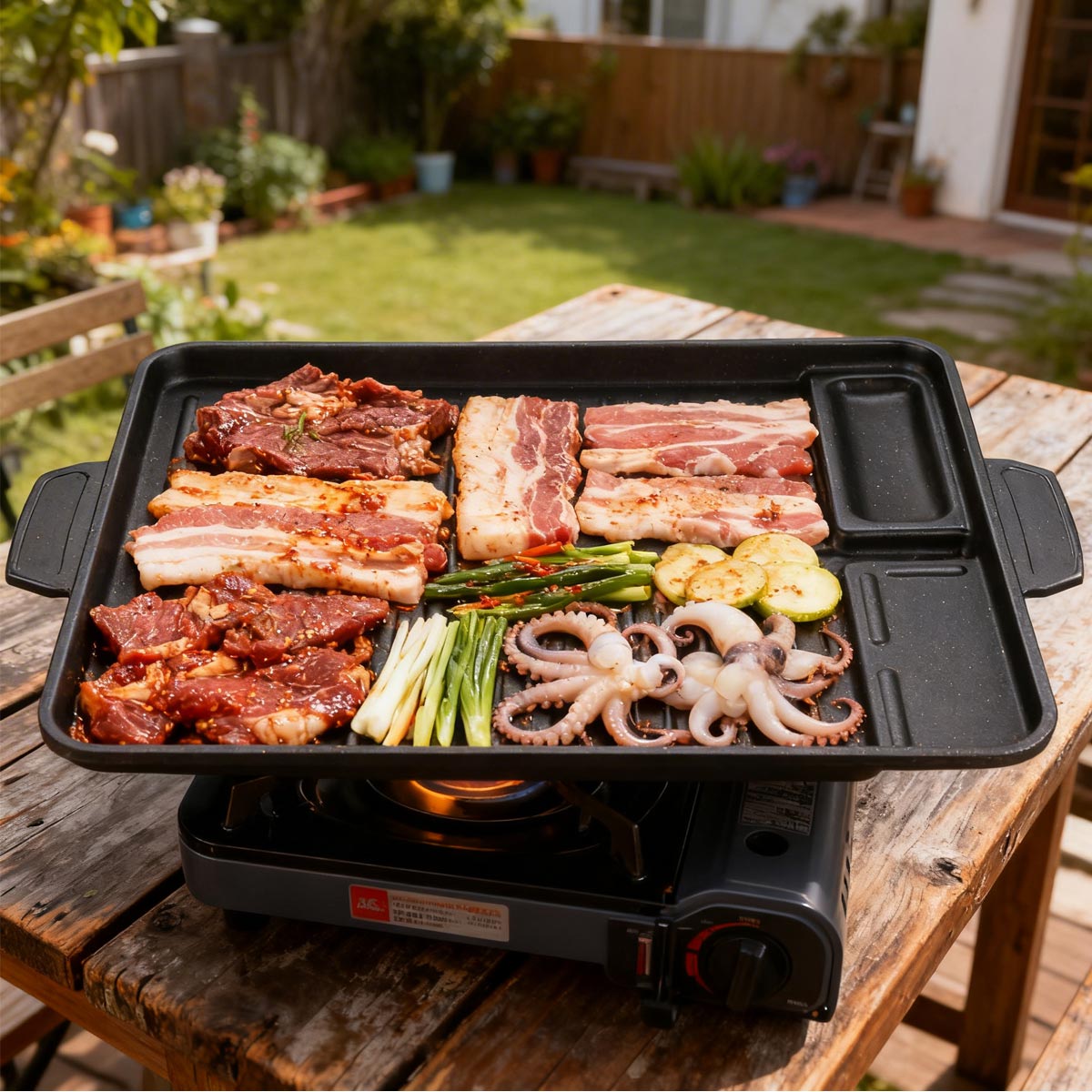 Korean Grill Meat Plate Alumin - Camping Cooking Cupboard review and price