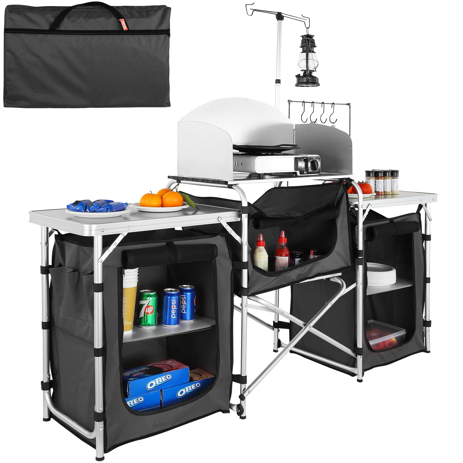 Folding Outdoor Cooking Table  - Camping Cooking Cupboard review and price