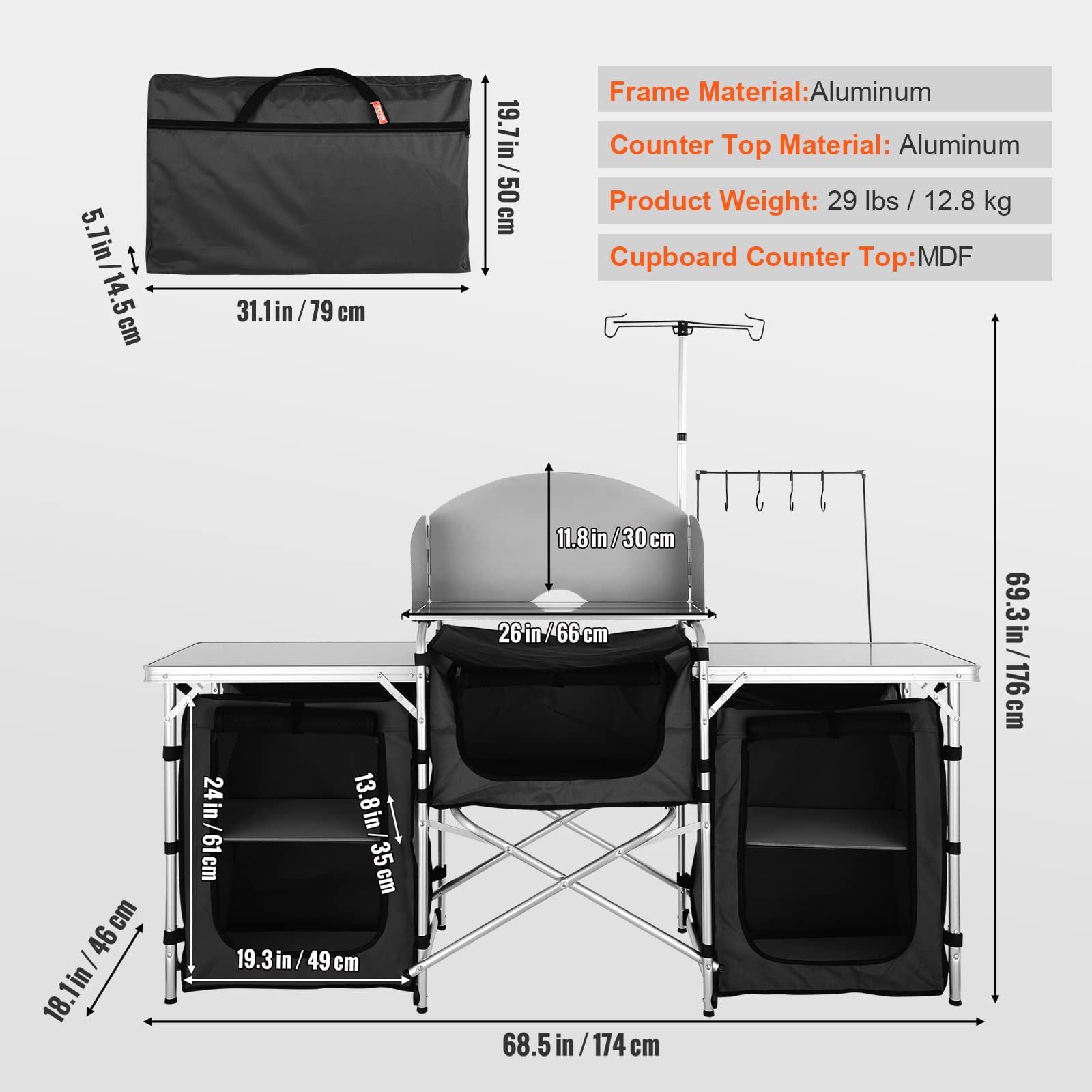 Folding Outdoor Cooking Table  - Camping Cooking Cupboard review and price