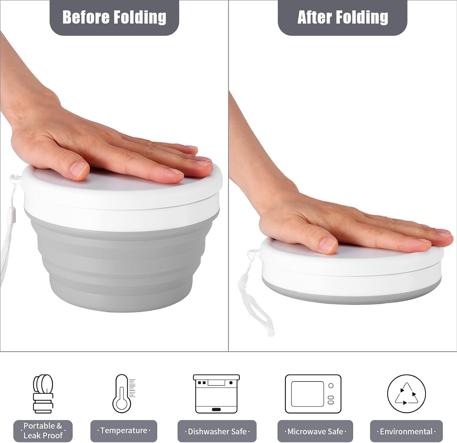 Collapsible Silicone Cup and B - Camp Spork Set review and price