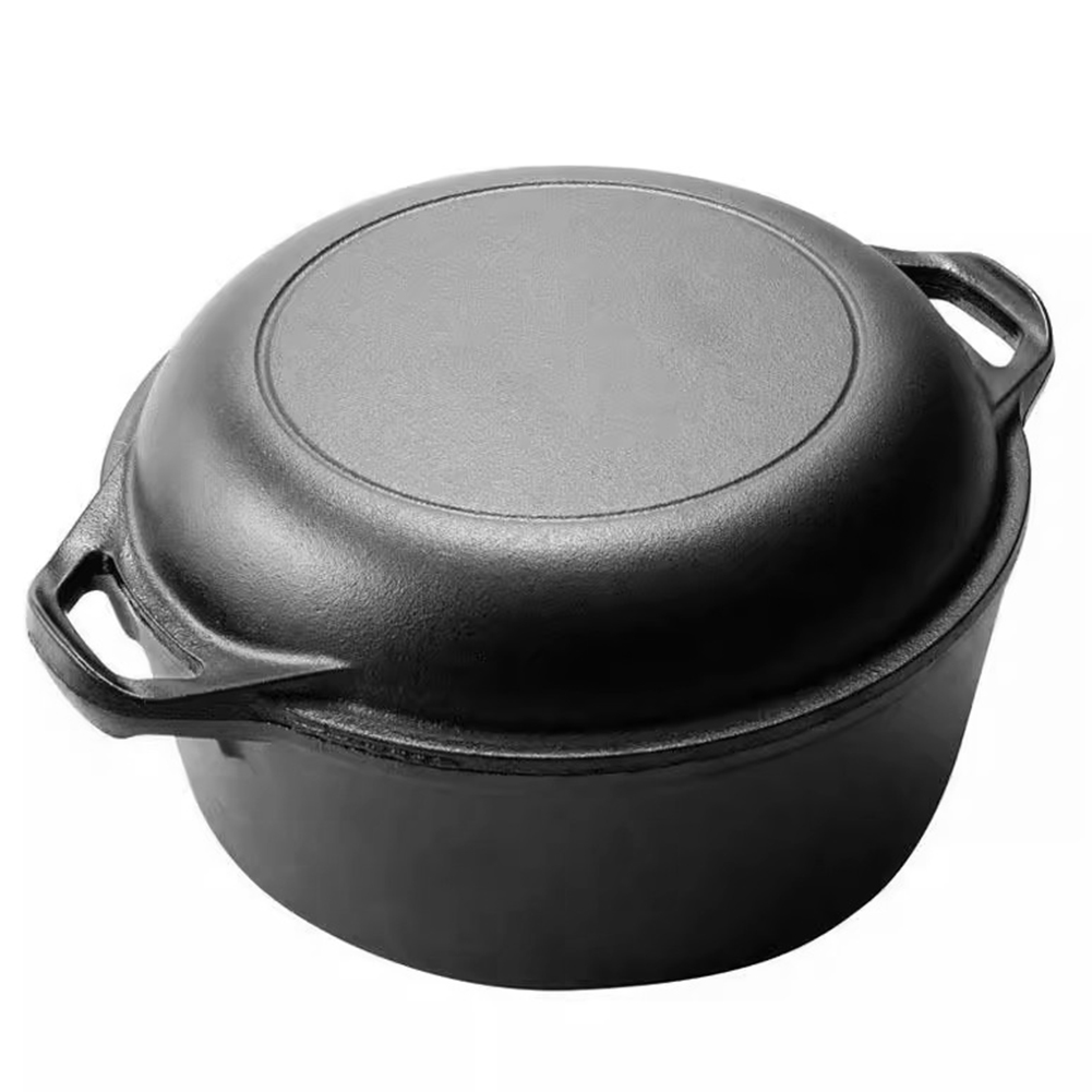 2 in 1 Cast Iron Dutch Oven wi - Camp Dutch Oven Cast review and price