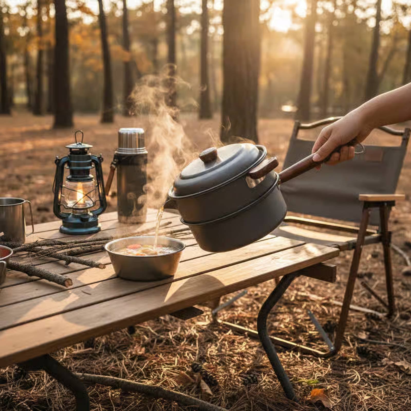 3 L 3L Outdoor Cooking Pot Lig - Nesting Camping Cooking Set review and price