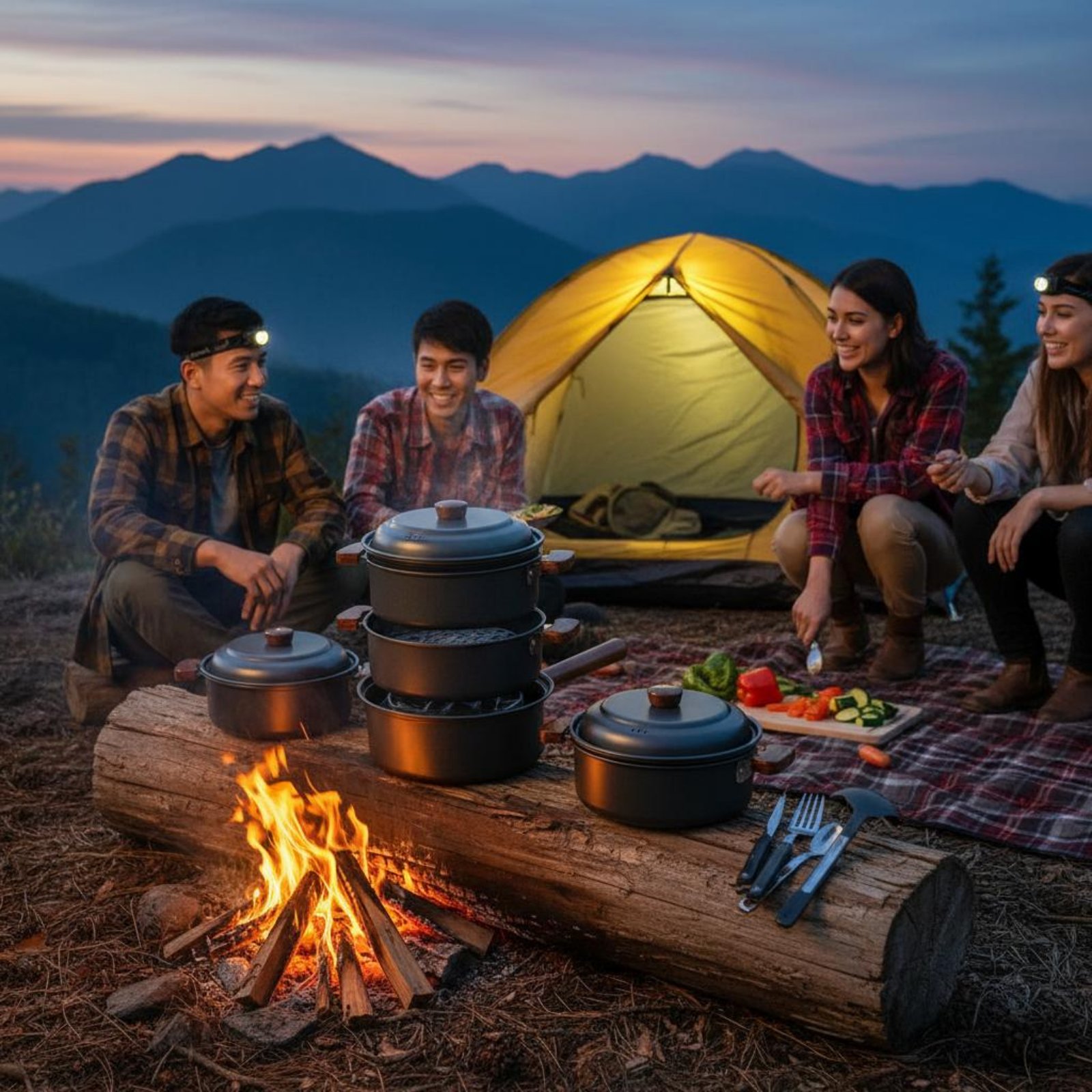 3 L 3L Outdoor Cooking Pot Lig - Nesting Camping Cooking Set review and price
